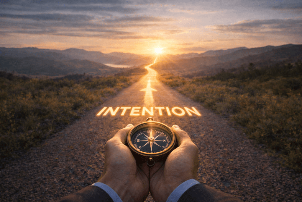 Navigating intentionally using a compass with direction