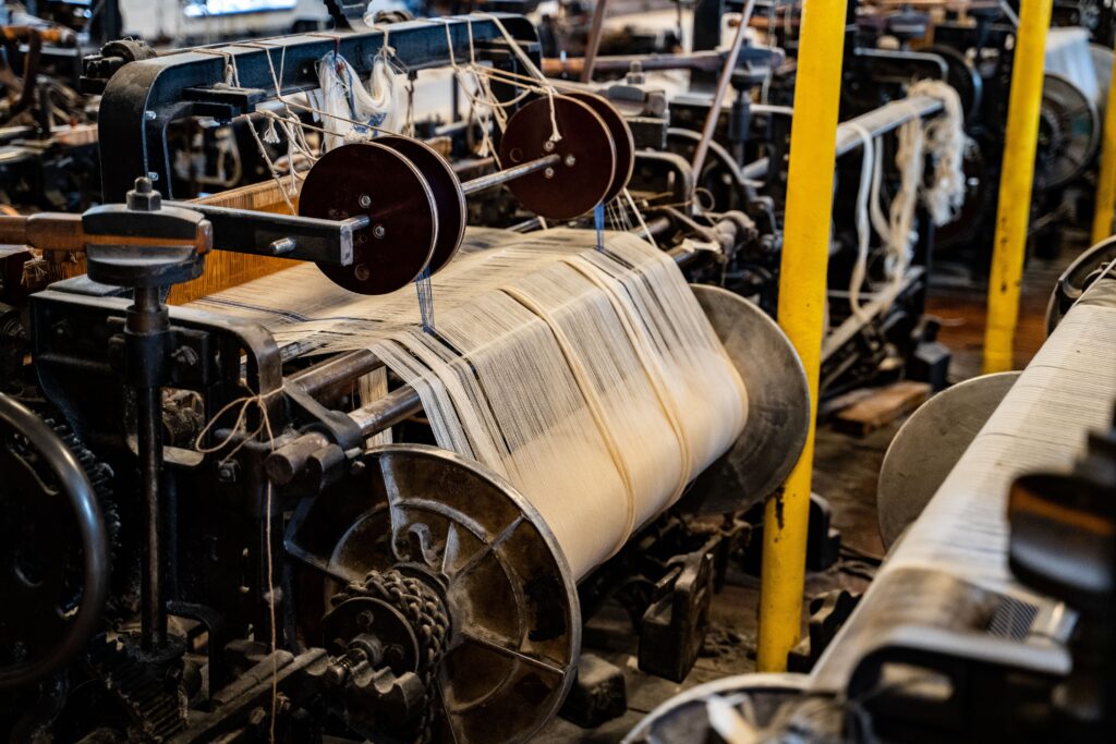 Vintage textile machine - industrial revolution